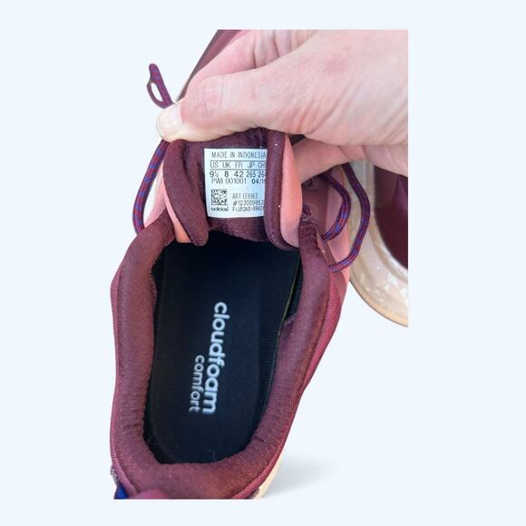 Adidas Response Trail X Running Shoes Sneakers Maroon Raw Pink Linen Women's 9.5 - Picture 9 of 9